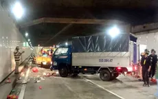 Xe tải mất lái tông 5 công nhân trong hầm Thủ Thiêm