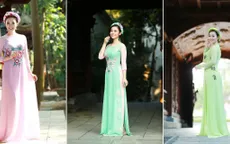 MC Thùy Linh duyên dáng trong BST áo dài trình diễn tại Festival Huế 2016
