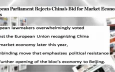 “Phán quyết của Europarl là đòn giáng mạnh vào các dự định tương lai của Trung Quốc”