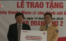 Cảnh sát giao thông được trao tặng thêm 243 xe máy