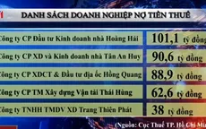 TP.HCM công bố DN nợ thuế: Doanh nghiệp BĐS nợ "đầm đìa"