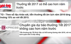 'Nín thở' chờ thưởng Tết Nguyên đán 2017