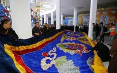 Khai mở bức tranh cuộn Phật Quan Âm lớn nhất Việt Nam