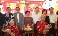 Bữa tiệc sinh nhật của cặp vợ chồng 100 tuổi trùng ngày sinh