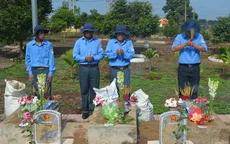 Đăk Lăk: An táng hài cốt 14 liệt sĩ hy sinh trên chiến trường Campuchia