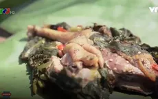 Thưởng thức gà nướng mắc khén bọc lá dong, đắm say hương vị núi rừng
