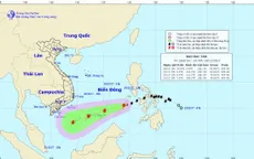 Bão Kai-tak giật cấp 10 vào Biển Đông trở thành cơn bão số 15
