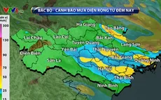 Hoàn lưu bão số 11 kết hợp không khí lạnh gây mưa diện rộng cho miền Bắc