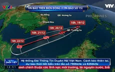 Bão số 15 đang di chuyển sâu vào Biển Đông, gây sóng lớn, biển động
