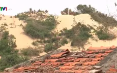 Cát bay vào nhà, lấp hết đường đi, cuộc sống của người dân Khánh Hòa bị xáo trộn