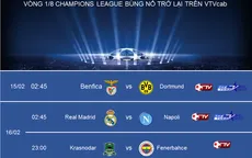 Lịch trực tiếp vòng 1/8 Champions League 2016/17 trên VTVcab: Bùng nổ đại chiến các ông lớn