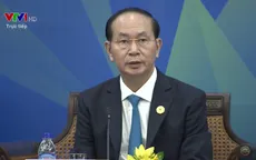 Chủ tịch nước Trần Đại Quang phát biểu tại phiên Đối thoại giữa các nhà lãnh đạo kinh tế APEC với Hội đồng tư vấn kinh doanh APEC