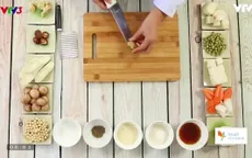 Cách làm món chay cơm gói lá sen ăn với canh dưỡng sinh