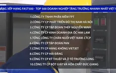 Công bố những doanh nghiệp tăng trưởng nhanh nhất năm 2017