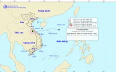 Áp thấp nhiệt đới suy yếu từ bão số 4 đi sang địa phận nước Lào