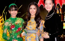 Trương Thị May diện áo dài xuyên thấu đọ dáng Thùy Dung, Lệ Hằng