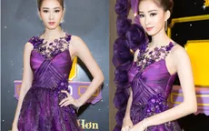 Hoa hậu Đặng Thu Thảo "tái xuất" quyến rũ với sắc tím