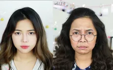 Nữ sinh Việt trổ tài hoá trang thành diễn viên "Sống chung với mẹ chồng"