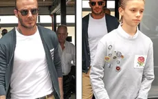 Romeo Beckham để cùng kiểu tóc với bố