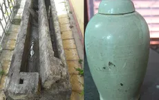 Phát hiện ngôi mộ cổ độc mộc chứa nhiều bình gốm