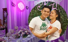 Không gian tiệc cưới nhà Lê Phương ngập sắc tím