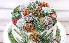 Kỳ công những góc vườn nhỏ xinh trên bánh ngọt
