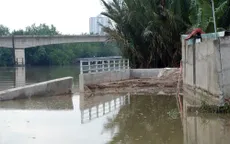 TP.HCM: Bờ kè sắp nghiệm thu bị đổ sập