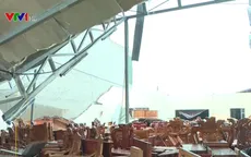 Lốc xoáy tại Thái Bình, 4 người bị thương, nhiều nhà bị tốc mái