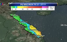Mưa lớn diện rộng ở Trung Bộ kéo dài đến ngày 27/11