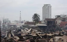 Khung cảnh hoang tàn  sau vụ cháy 74 ngôi nhà ở Nha Trang