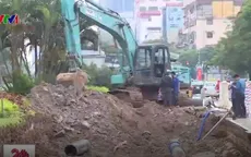 Hà Nội khắc phục sự cố thi công đào đường làm vỡ đường ống