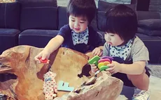 Mê tít cặp sinh đôi siêu đáng yêu của nhà Lâm Chí Dĩnh