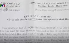 Quảng Bình: Kiểm điểm Chủ tịch huyện vì điều chuyển sai 145 giáo viên