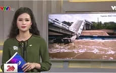 Cà Mau: Sà lan chở cát đâm sập cầu, 3 người bị thương