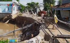 Giao thông tại Đồng Tháp bị chia cắt vì sạt lở