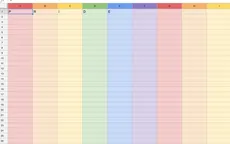 Mẹo biến trang tính Google Sheet thành bảng màu cầu vồng