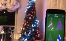 Thay đổi màu đèn LED trên cây thông Noel qua ứng dụng điện thoại