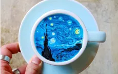 Nổi tiếng Instagram nhờ tài vẽ tranh Van Gogh trên cốc cà phê