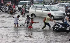 Nhiều điểm ngập do triều cường tại TP.HCM