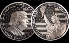 Đồng xu bạc 1kg in hình Tổng thống Mỹ Donald Trump