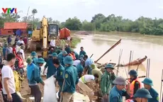 Vỡ đê ở Thọ Xuân, Thanh Hóa do mưa lũ