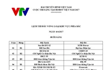Robocon Việt Nam 2017: Lịch thi đấu vòng loại 2 khu vực phía Bắc