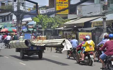 Phổ biến tình trạng phương tiện chở hàng cồng kềnh tại Đồng Tháp