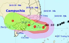 Bão số 9 xu hướng dịch xuống phía Nam