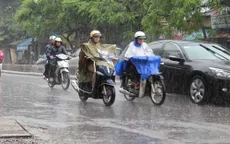 Mưa trên diện rộng ở khu vực từ Nghệ An đến TT-Huế