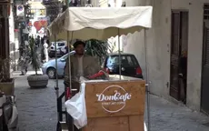 Anh chàng bán cà phê dạo ở Italy