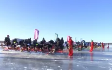 Đua thuyền rồng trên băng tại Trung Quốc