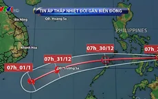 Ngày 30/12, áp thấp nhiệt đới đi vào Biển Đông, có thể mạnh lên thành bão