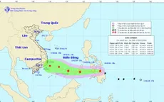 13h ngày 13/2, cường độ bão Sanba cấp 8, giật cấp 10