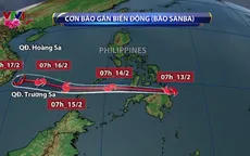 Bão Sanba có khả năng đi vào biển Đông